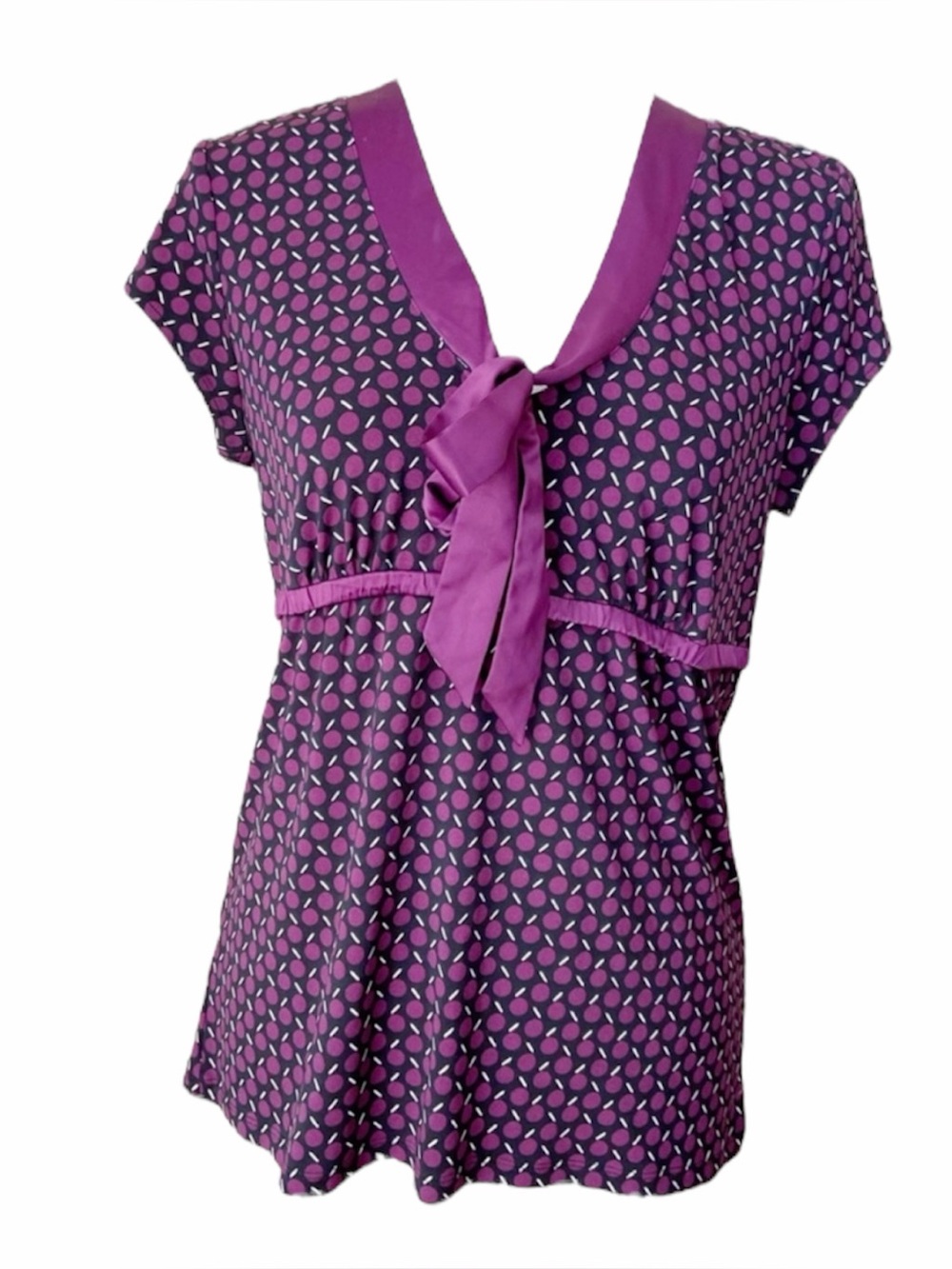 Vintage Ann Taylor Violet Dot Blouse